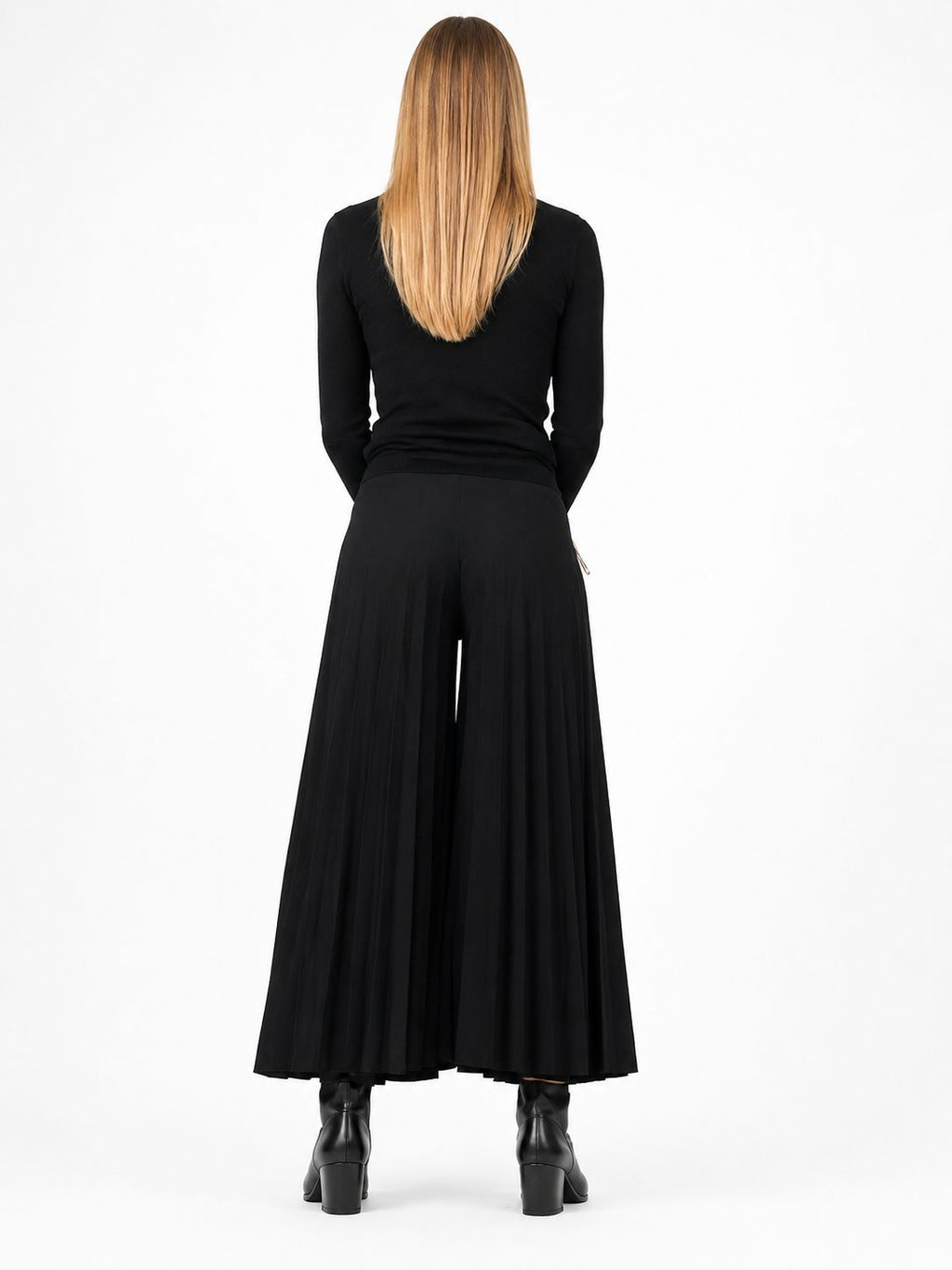 Pantalones anchos hilo cafe