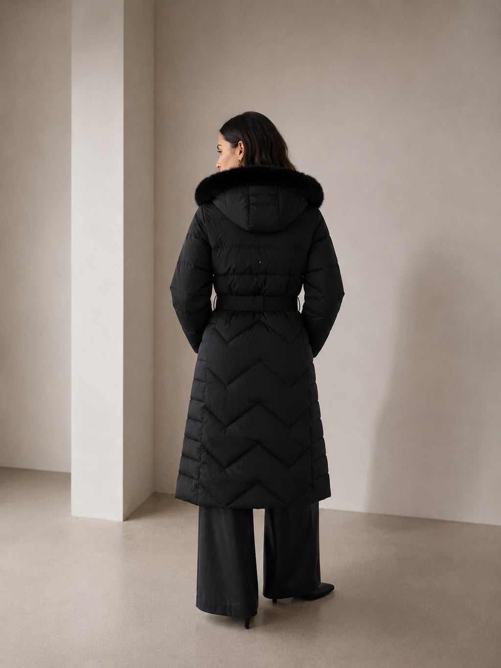 Parka Negra Fly Luxury