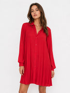 Vestido rojo botones