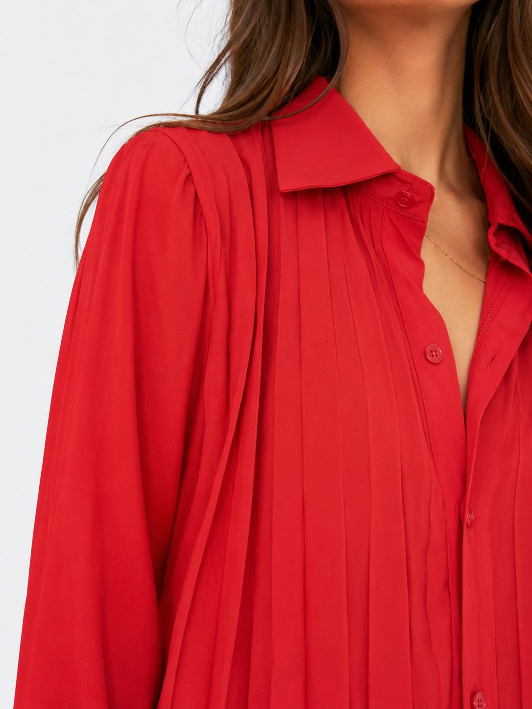 Vestido rojo botones